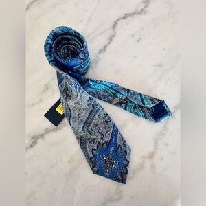 NWT - Big & Tall Daniel Cremieux Placed Paisley 3.25” Silk Tie